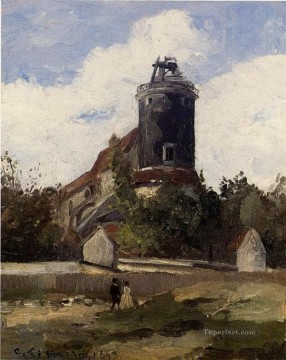  Montmartre Pintura - La torre de telégrafos de Montmartre 1863 Camille Pissarro